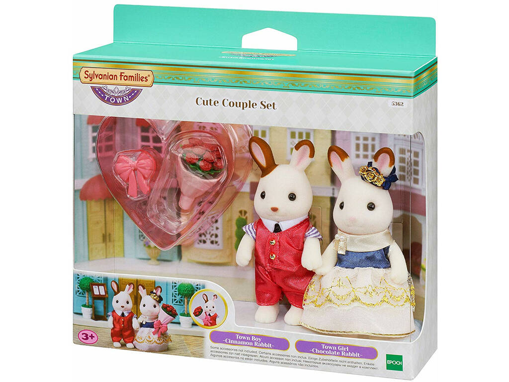 Sylvanian Families Town Set Petits Amis Stella Chocolate et William Cinnamon Epoch Para Imaginar 5362