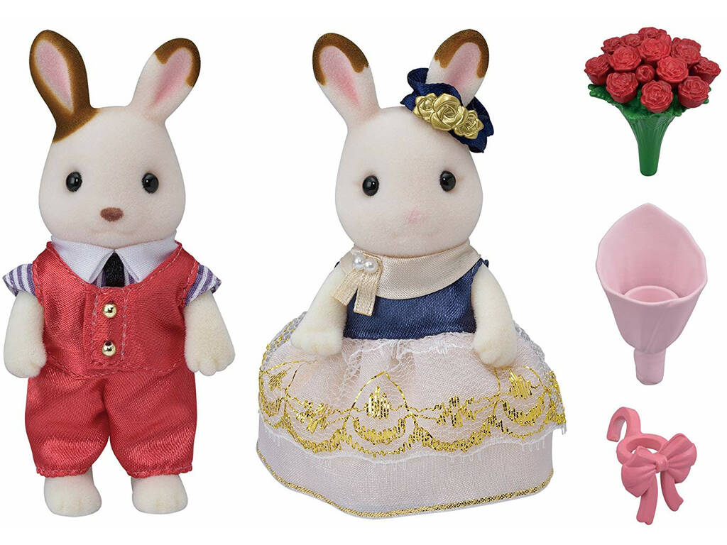 Sylvanian Families Town Set Petits Amis Stella Chocolate et William Cinnamon Epoch Para Imaginar 5362