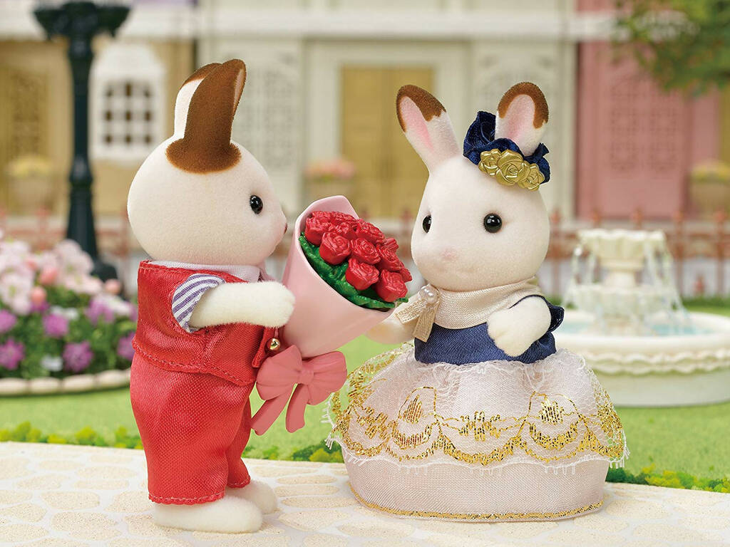 Sylvanian Families Town Set Petits Amis Stella Chocolate et William Cinnamon Epoch Para Imaginar 5362