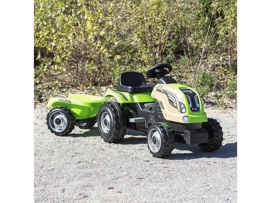 Trator Farmer XL Verde Com Reboque Smoby 710111