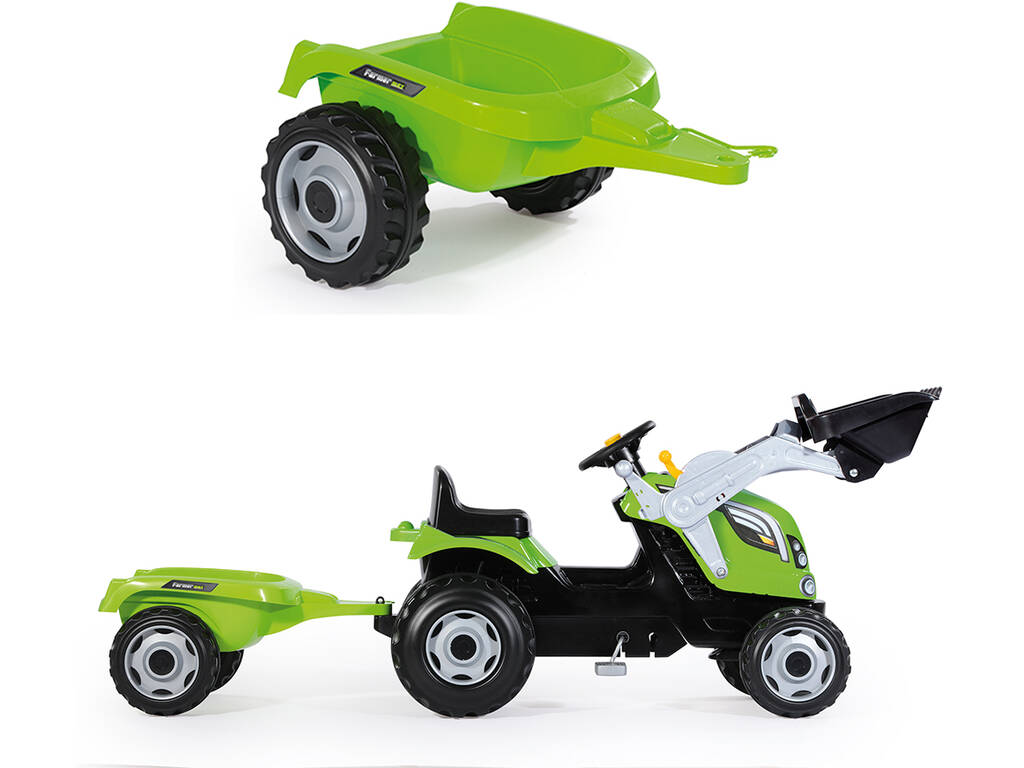 Tracteur Farmer Max avec remorque Smoby 710109 