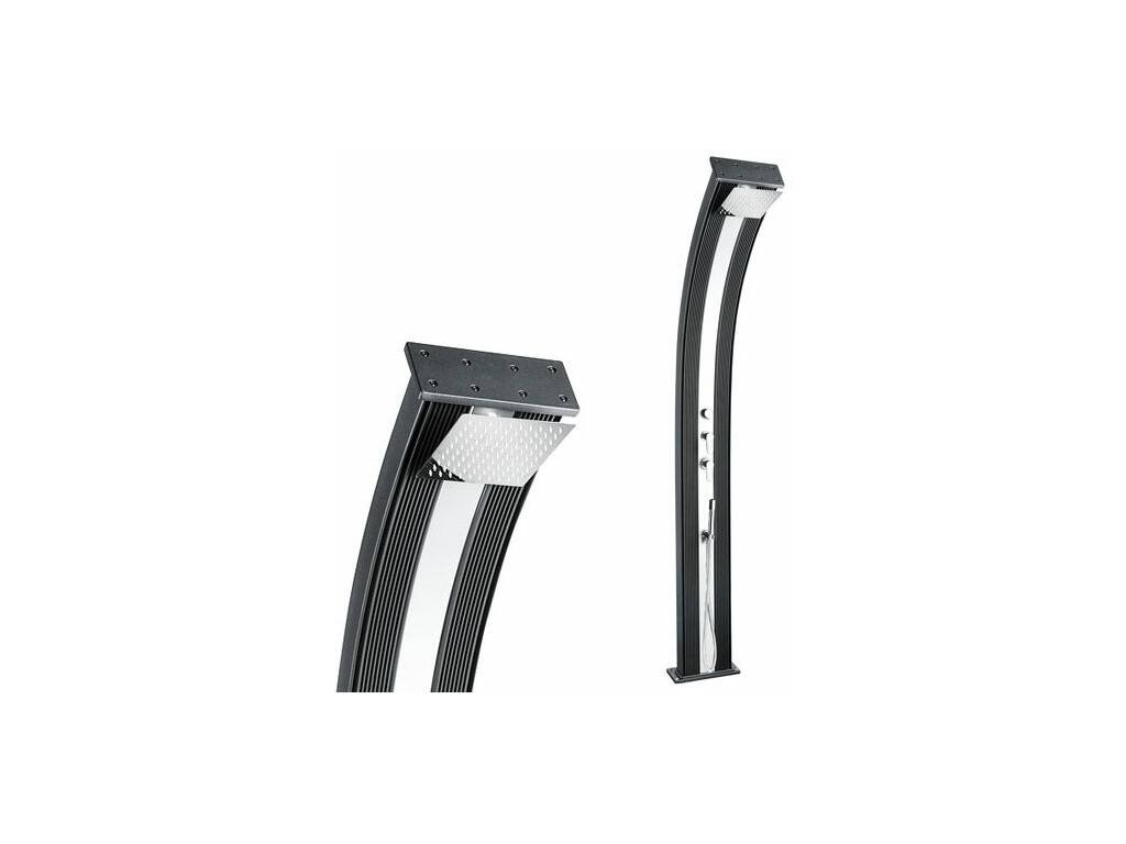 Doccia Ibrida Dada Curve Antracite Alluminio Spazzolato Poolstar DS-D463NX
