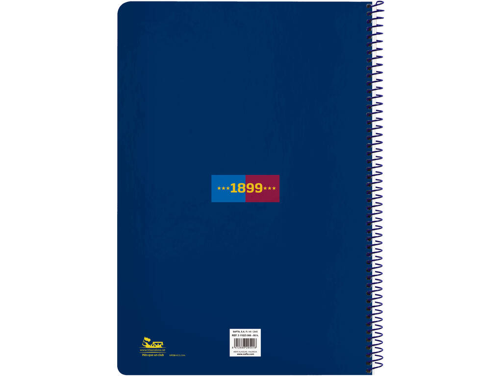 Taccuino Foglio Copertina Rigida 80 h. FCB Safta 511825066