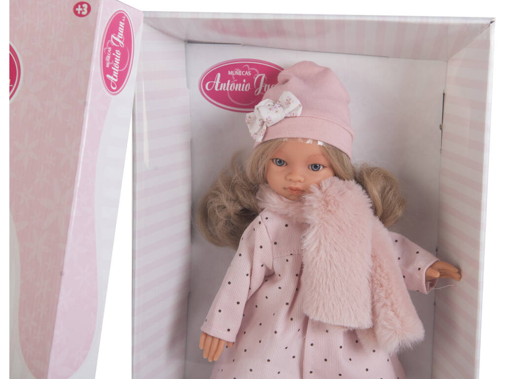 Poupée Emily Manteau Blonde 33 cm. Antonio Juan 2589