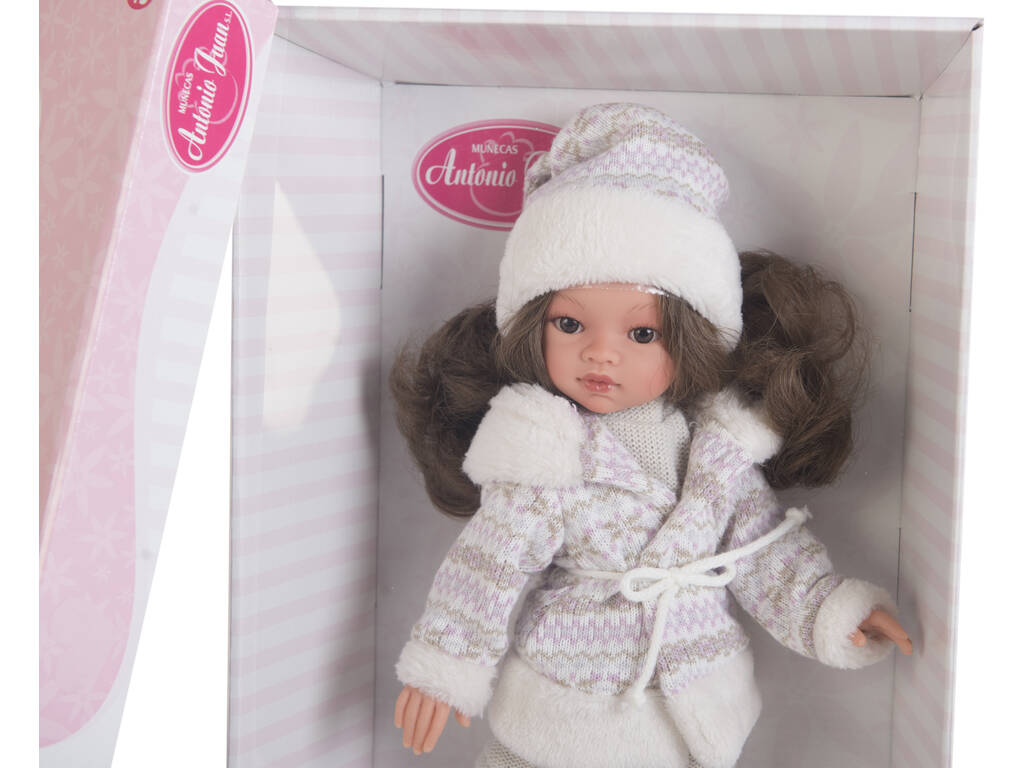 Boneca Emily Inverno Morena 33 cm. Antonio Juan 2592