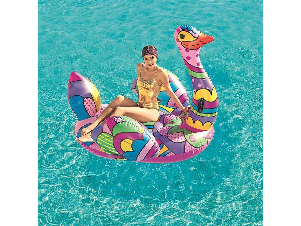 Flotteur d'Autruche avec Poignées Design POP 190x166 cm. Bestway 41117