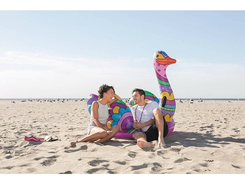 Flotteur d'Autruche avec Poignées Design POP 190x166 cm. Bestway 41117