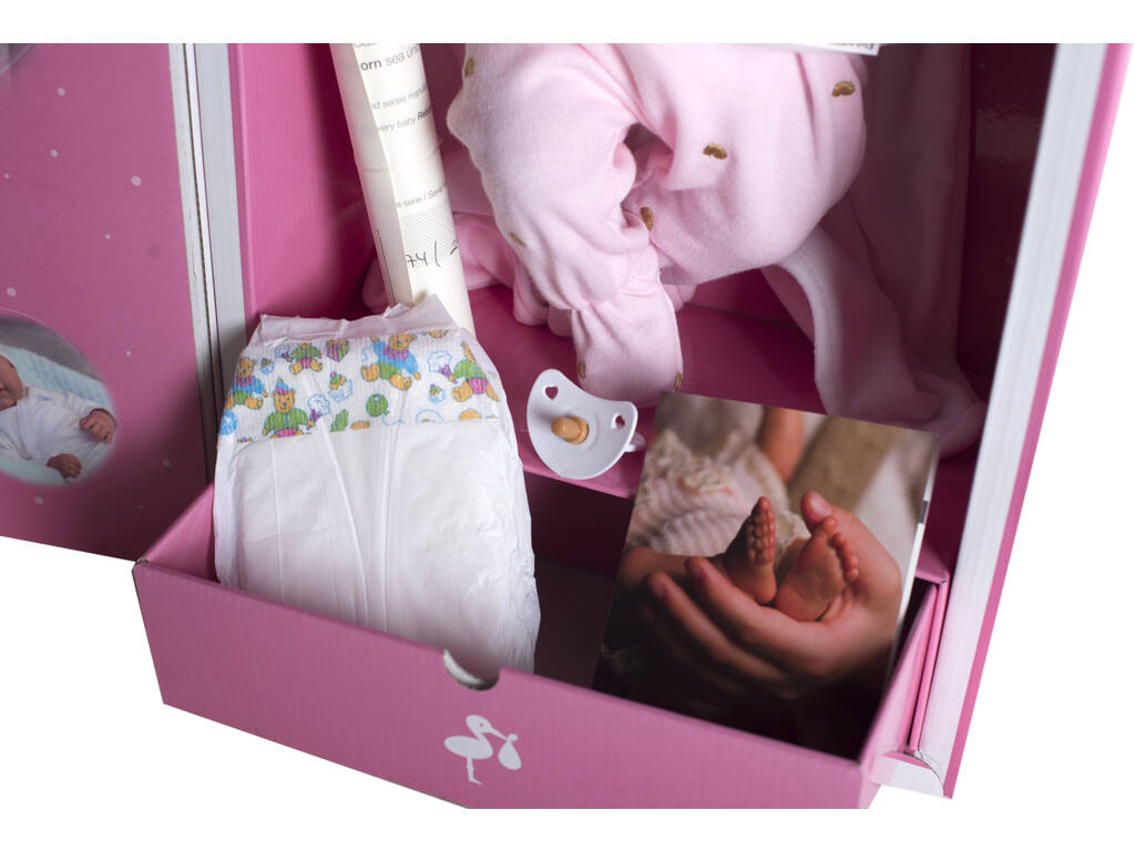 Poupée Blanche Reborn Avec Cheveux Et Couverture 45 cm. Arias 98031