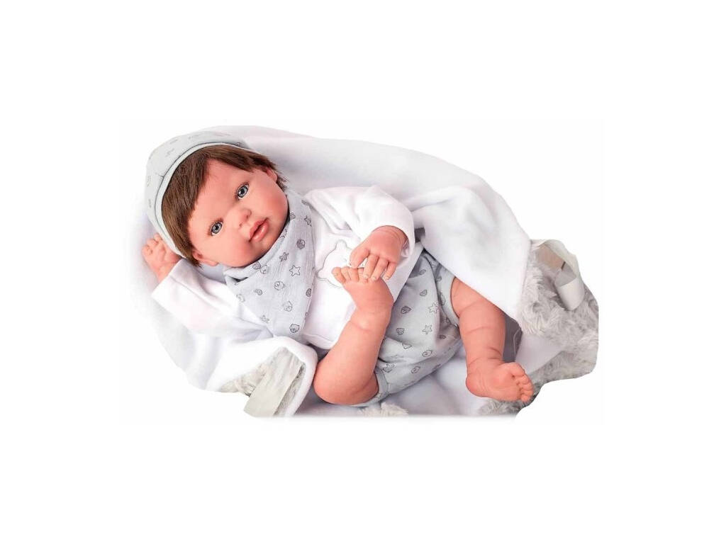 Pupazzo Reborn Alejandro 45 cm. Con Coperta Arias 98040