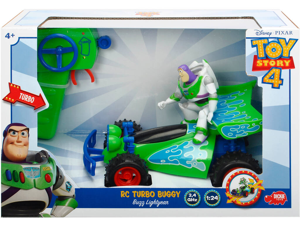 Radiocomando 1:24 Toy Story 4 Turbo Buggy con Buzz Simba 3154000