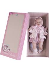 Bambola Sara Recién Nacida Llorona 50 cm. Abito e Cappotto Rosa Berbesa 5205