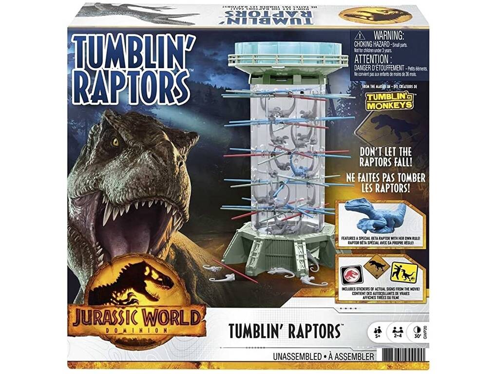 Jurassic World Juego Tumblin Raptors Mattel GWP20