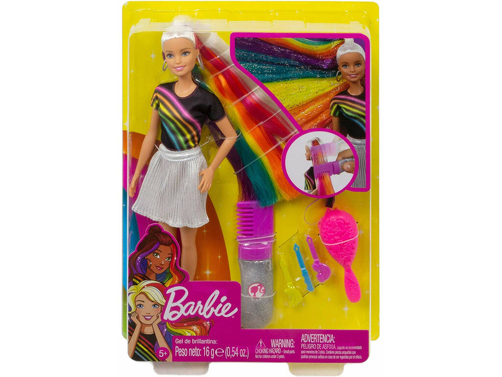 Barbie Cabelo Arco- íris Mattel FXN96
