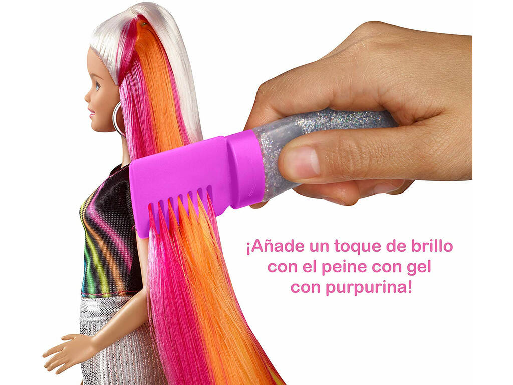 Barbie Cabelo Arco- íris Mattel FXN96