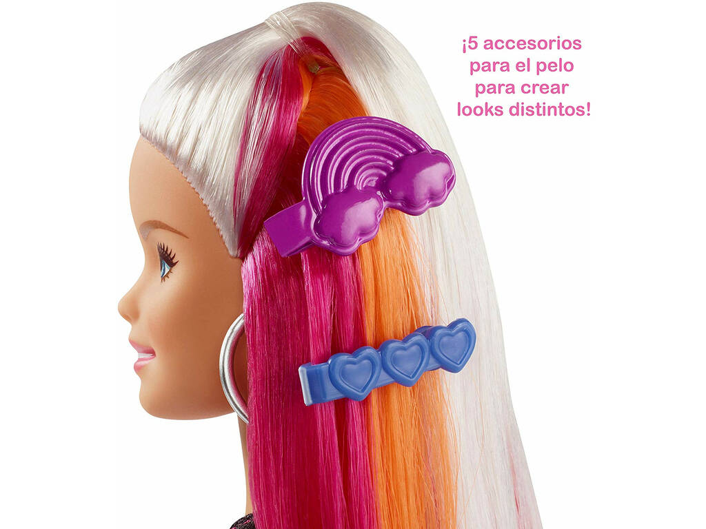 Barbie Cabelo Arco- íris Mattel FXN96