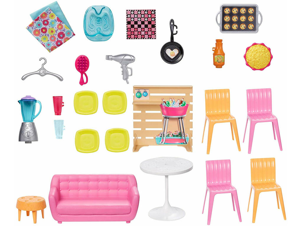 Barbie Casa Malibú com Acessórios Mattel FXG57