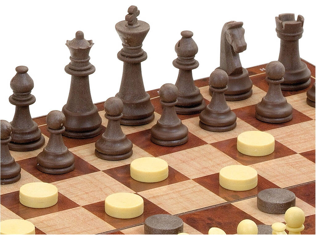 Gioco Da Tavolo Scacchi-Dama Magnetico Grande Cayro 455