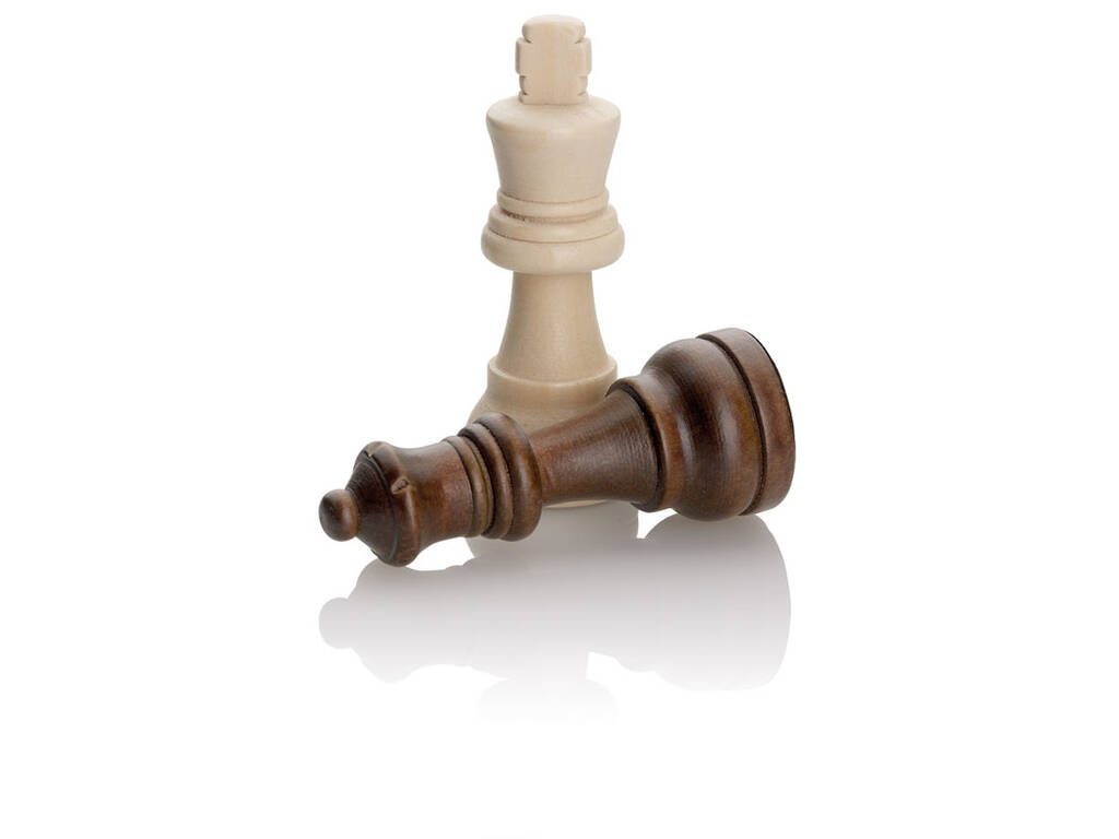 Figure Scacchi Legno Media Con Coperchio Trasparente Cayro 615C