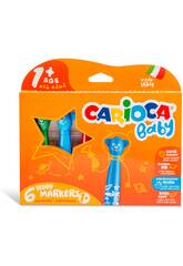 Schachtel mit 6 Filzstifte Teddy Marker von Carioca 42815