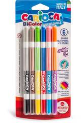 Marqueur Bicolore 12 Couleurs Carioca 42265