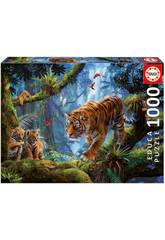 Puzzle von 1.000 Stücke Tiger auf dem Baum Educa 17662