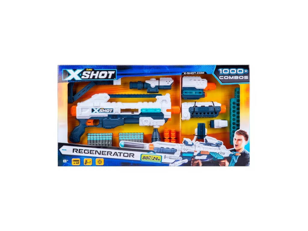 X-Shot Regenerator Lancia Freccette con 48 Freccette Zuru 11005574