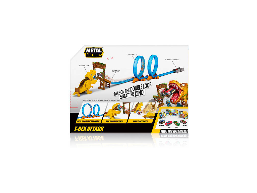 Metal Machines T-Rex Attack avec Voiture en Métal Zuru 11005213