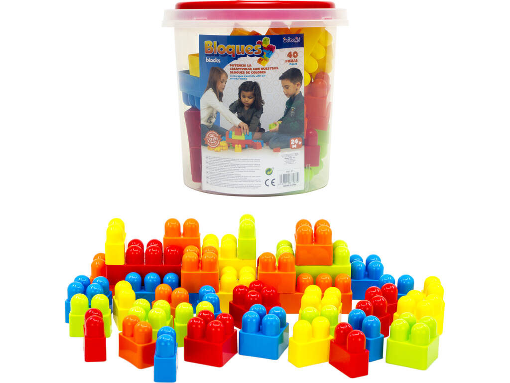 Set Blocchi Costruzione 40 Pezzi 
