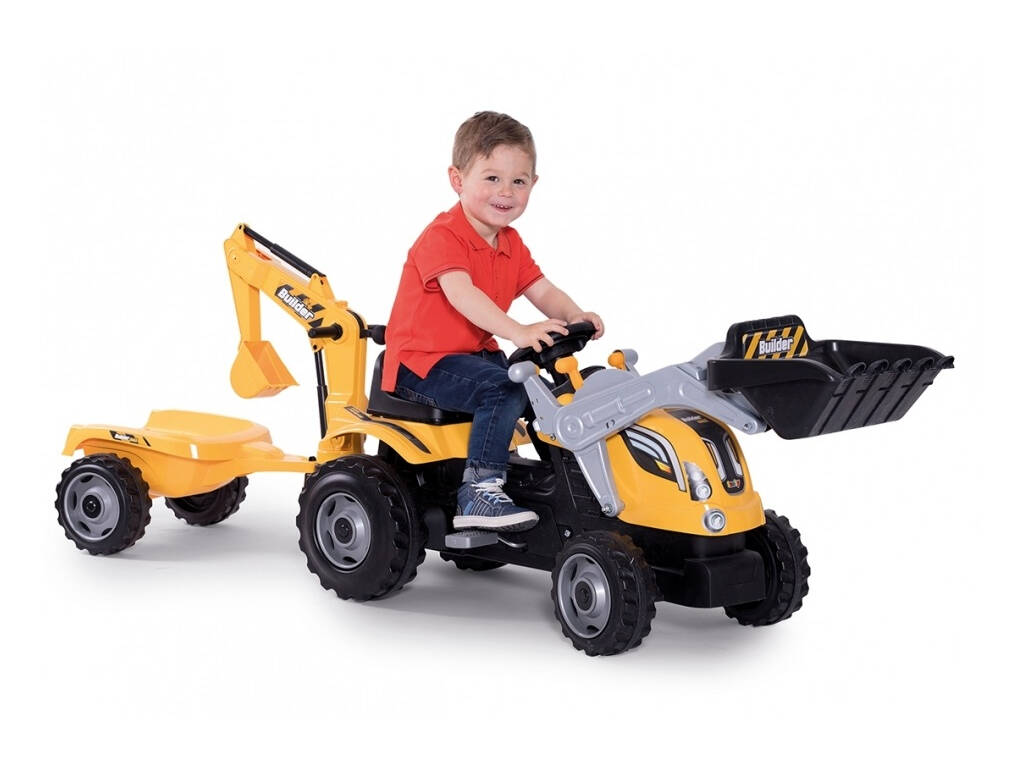 Tracteur Builder Max Avec Remorque Smoby 710301