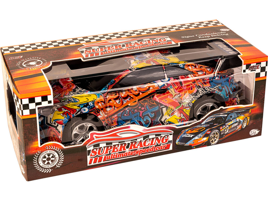 Auto Ad Attrito Racing Car Graffiti Tiger 48 cm.