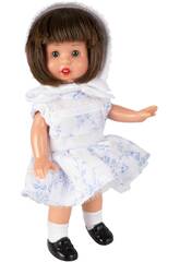  Mini Mariquita Pérez Robe Blanche Fleures Bleus Mariquita Pérez MM60103 