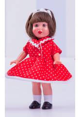 Mini Outfit Rotes Kleid Weiße Punkte Mariquita Pérez MM20112