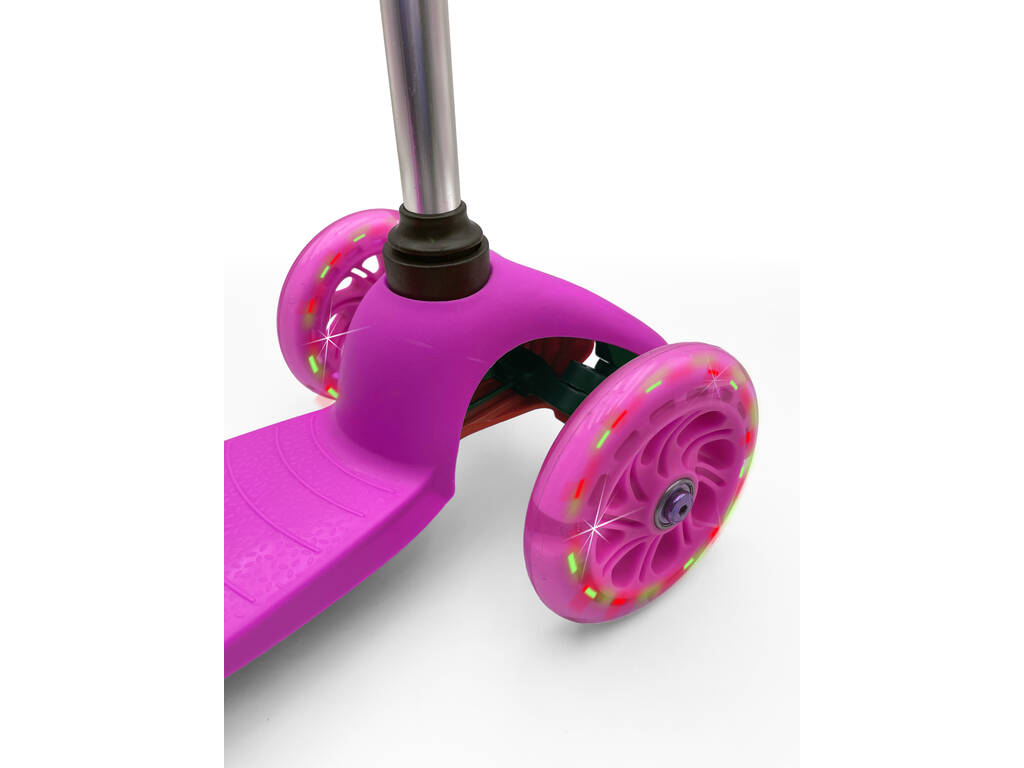 Patinete Rosa de 3 Ruedas con Luz - imagen 5
