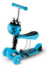 Trottinette 3 Roues 2 en 1 Bleu