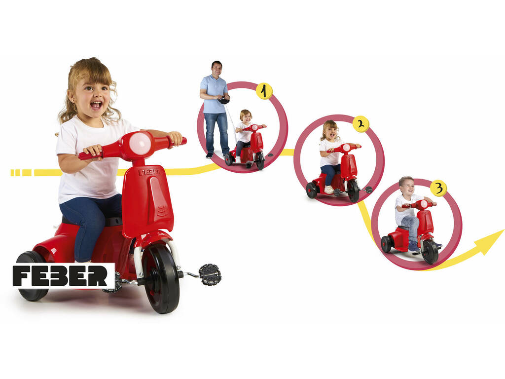 Moto Feber Scooter 3 in 1 6V Famosa 800012392