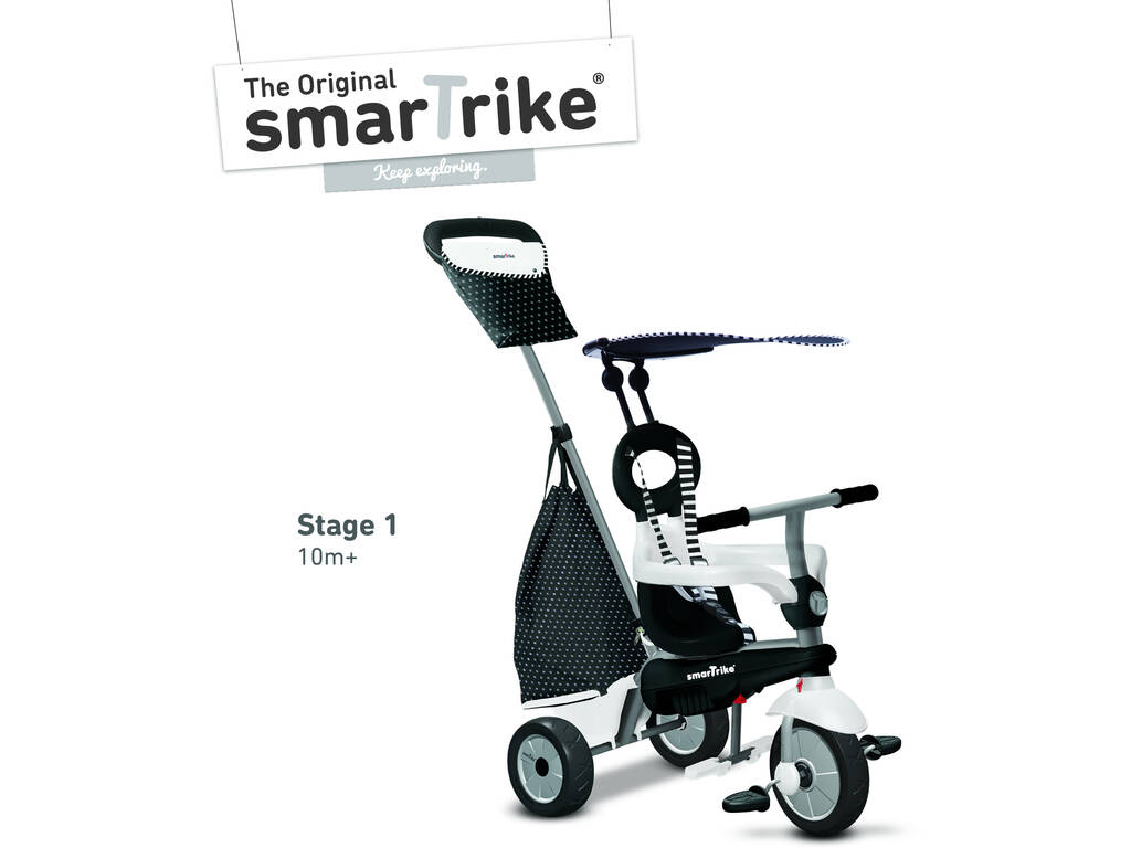Tricycle Vanilla Plus Noir et Blanc SmarTrike 6654200