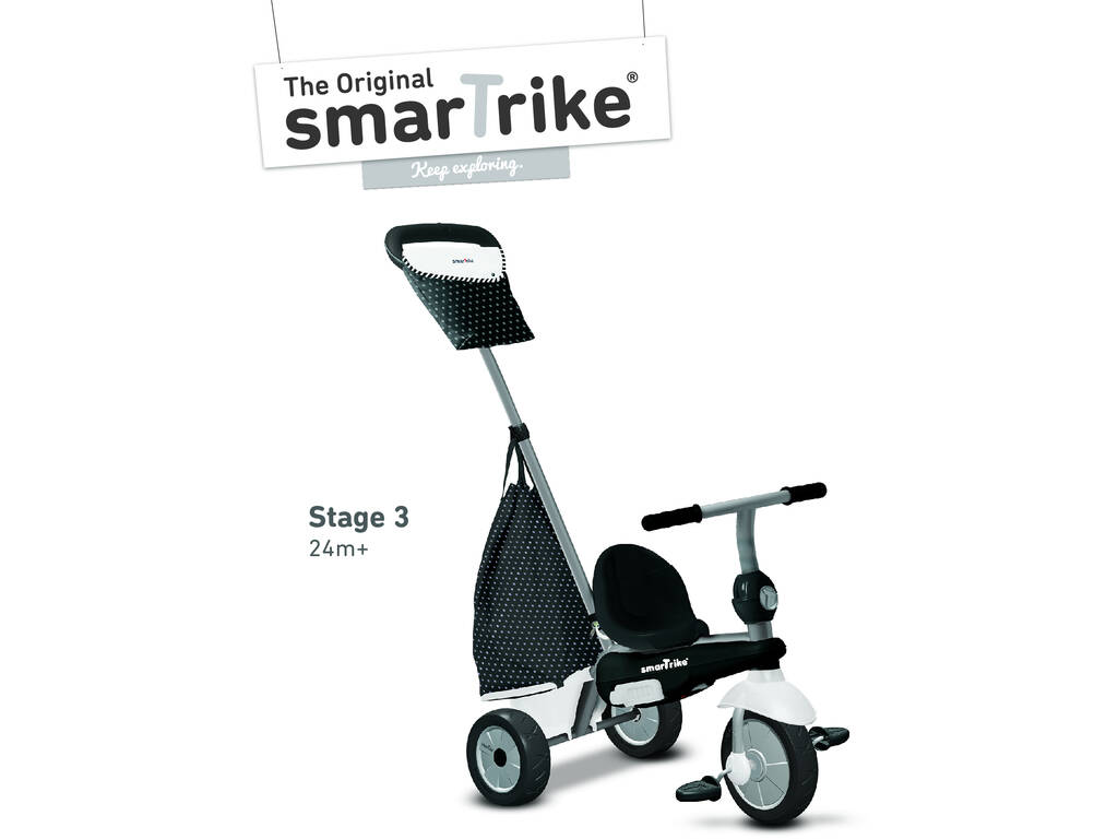 Tricycle Vanilla Plus Noir et Blanc SmarTrike 6654200