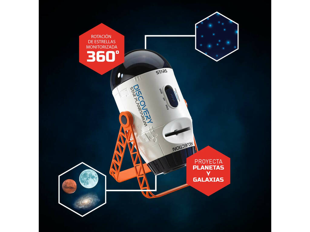 Projecteur Spatial Discovery 2 En 1 World Brands 6000076