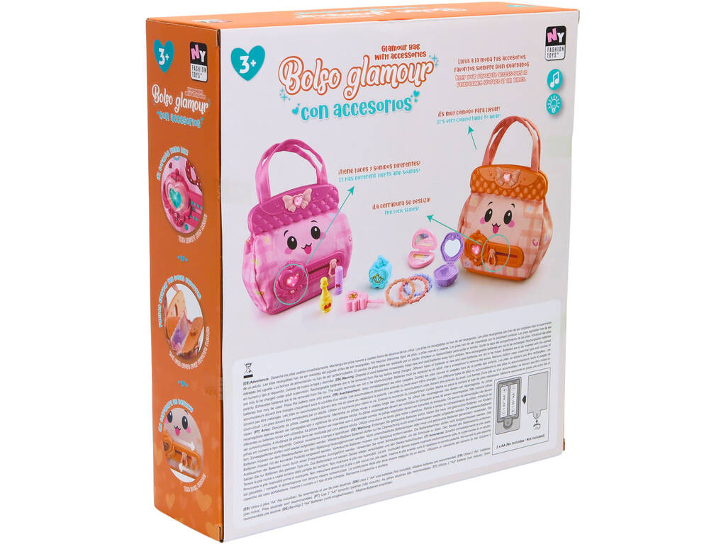 Borsa Glamour Rosa con luci, suoni e accessori