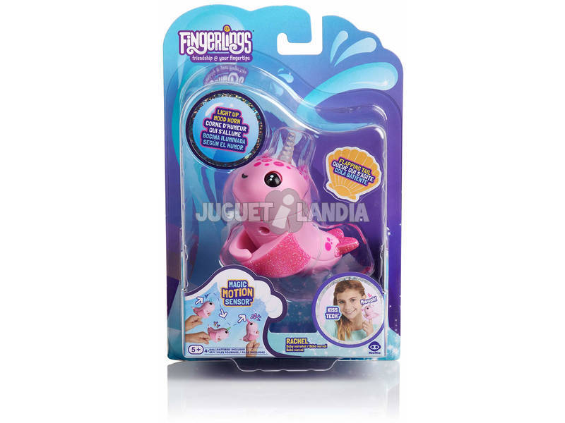 Fingerlings Light Up Narwhal Rachel WowWee 3697