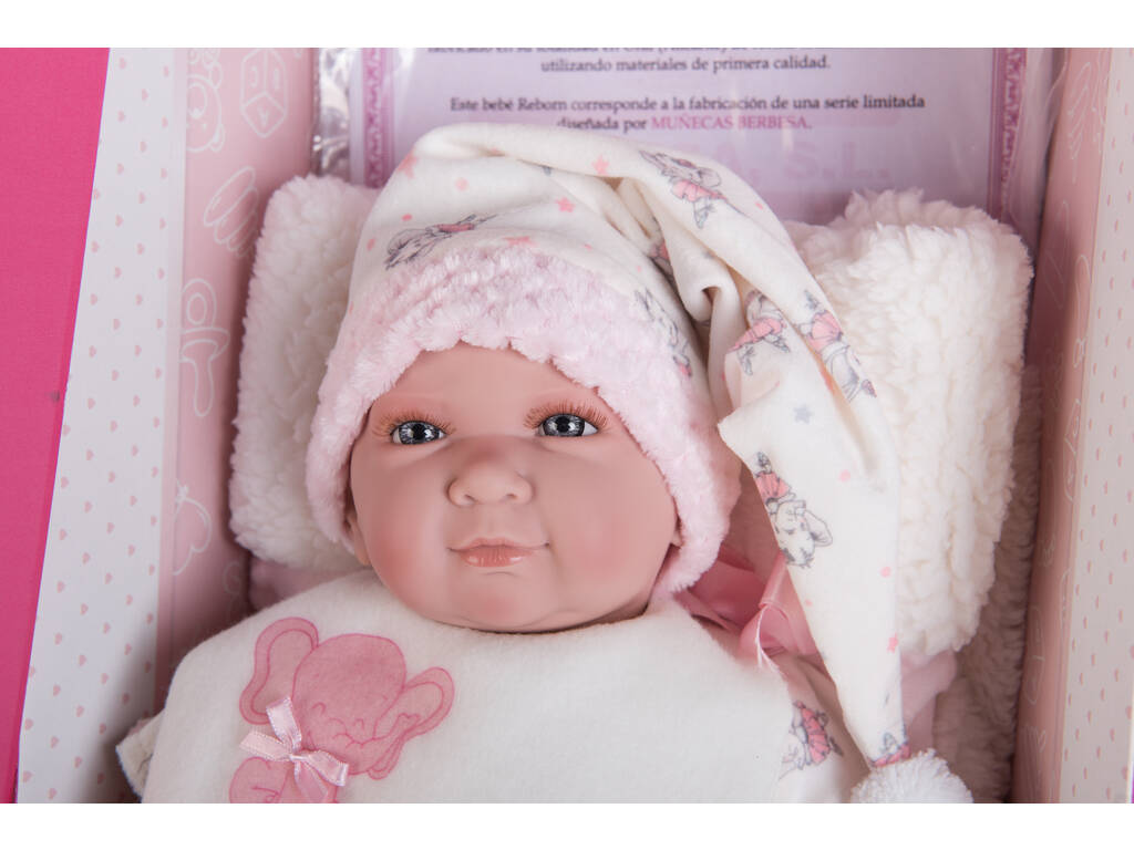Poupée Mon Petit Reborn Chauve 42 cm. Bonnet Dormeur Berbesa 4551