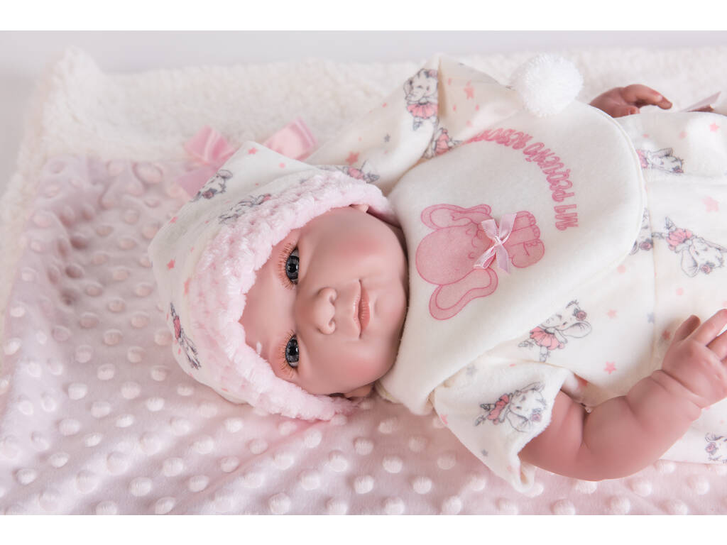 Poupée Mon Petit Reborn Chauve 42 cm. Bonnet Dormeur Berbesa 4551