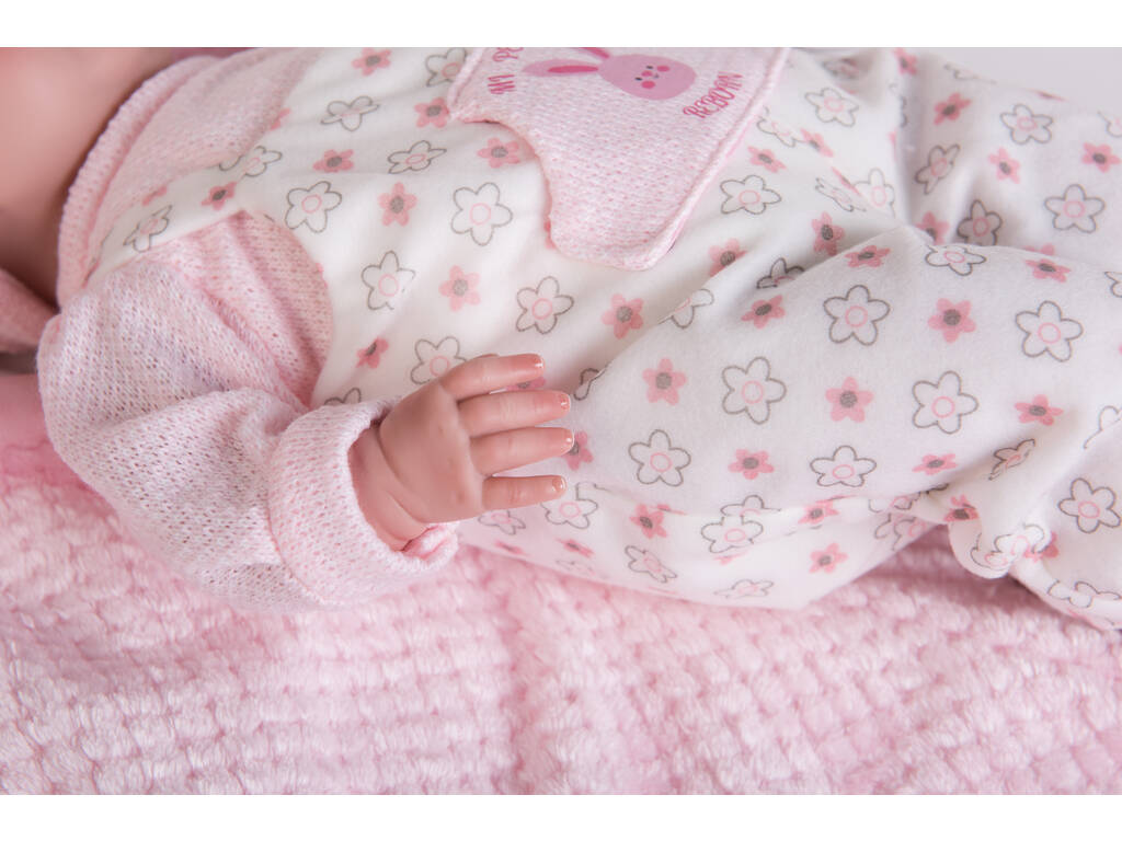 Poupée Mon Petit Reborn Chauve 45 cm. Rose Petites Oreilles Berbesa 4554