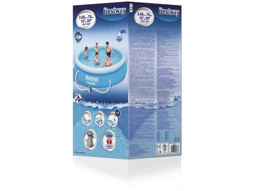 Piscina Smontabile Fast Set Anello Gonfiabile 366x76 cm. Bestway 57274