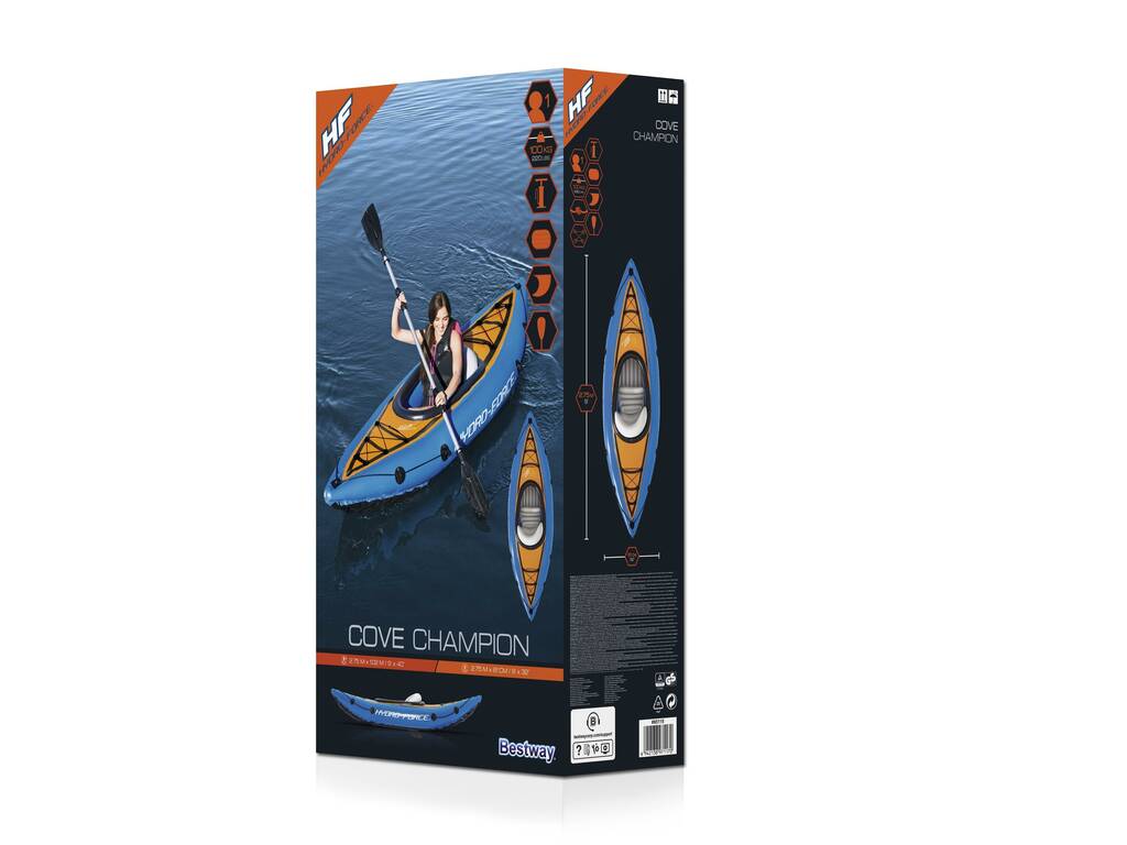 Kayak Gonfiabile Hydro-Force Cove Champion 275x81 cm. Bestway 65115