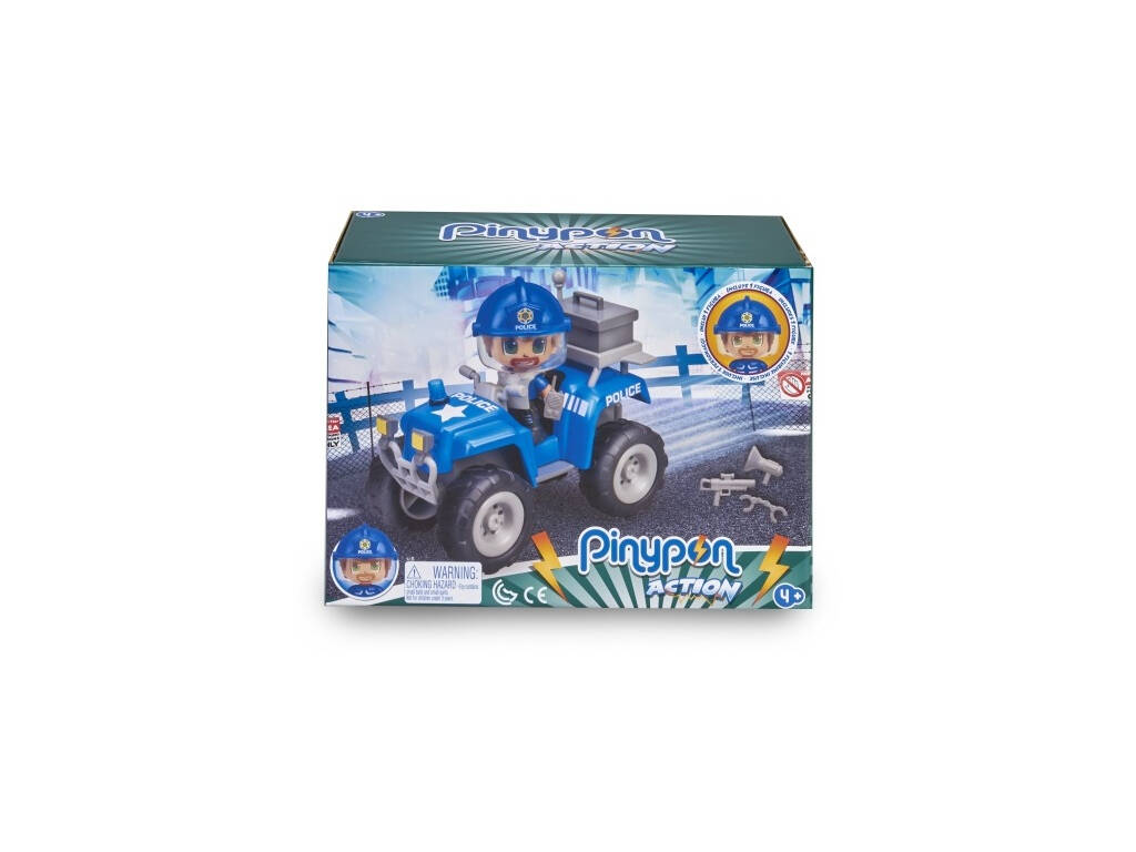 PinyPon Action Policier avec Voiture Quad Famosa 700015582