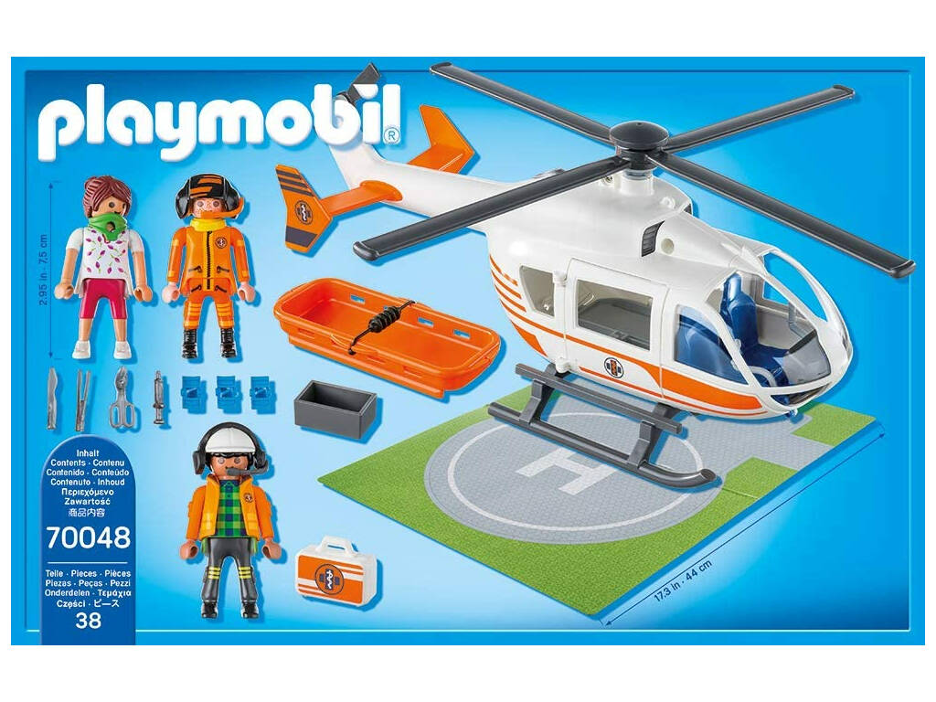 Playmobil Hélicoptère de Sauvetage 70048