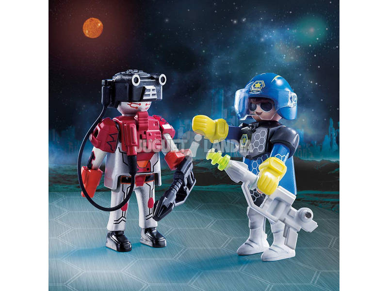Playmobil Duopack Polizia Spaziale e Ladro 70080