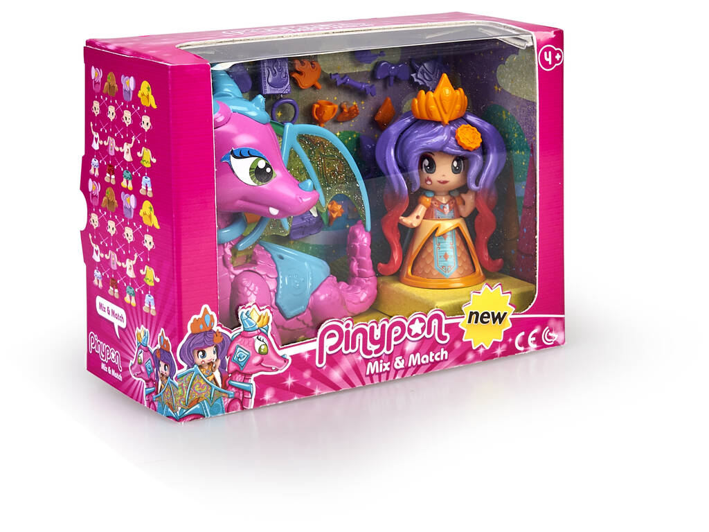 Pinypon Figura Queen e Drago Famosa 700015547