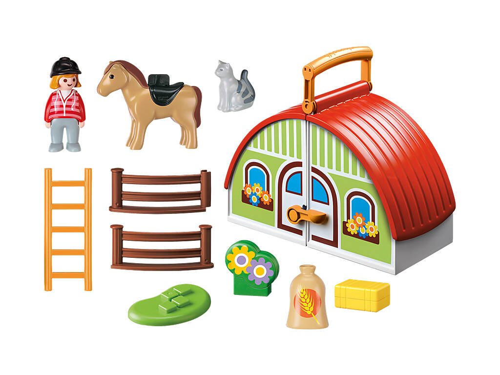 Playmobil 1,2,3 Mi Primera Granja Maletín Playmobil 70180